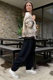 Laundry B Suko Suedette Bomber Jacket Freida Butterfly